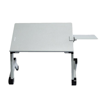 Adjustable Folding Laptop Desk With Mouse Board - Silver-1964932329784872960
