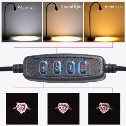 Adjustable Double-Head Led Jewelry Table Lamp For Live Photos-1915197803404070916