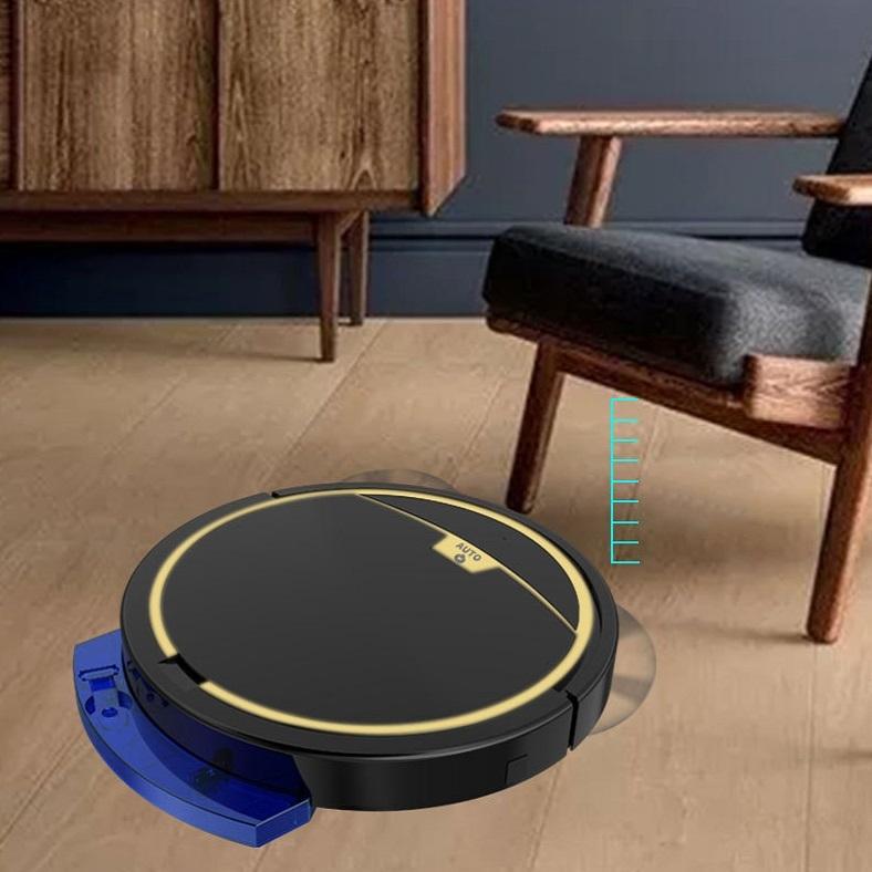 Smart Automatic Sweeping Robot With Mopping Function - Anti-Fall - Black-1915197787847397380