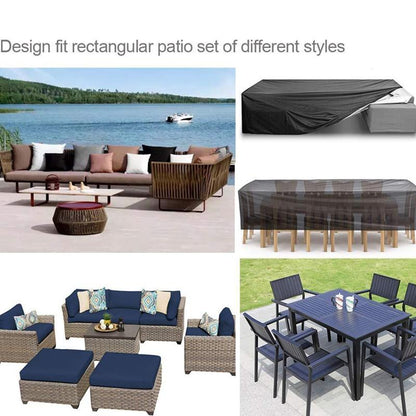 Waterproof Outdoor Furniture Cover - 213X132X74Cm - Dustproof & Uv-Proof - Oxford Cloth - Black-1915196649030946820