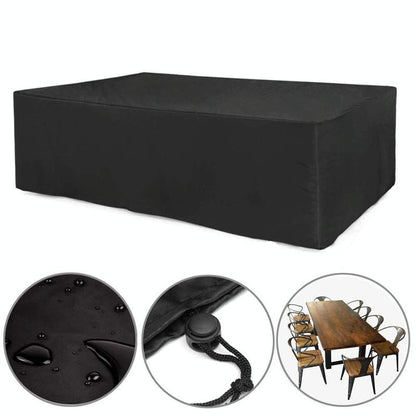 Waterproof Outdoor Furniture Cover - Protects From Dust And Uv - 123X123X74Cm - Black-1964932165271687169