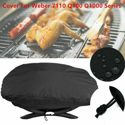 Waterproof Cover For Weber 7100 / Q100 / Q1000 - 67.1X44X32Cm - Ideal For Outdoor Camping And Garden Use-1969996417950945284