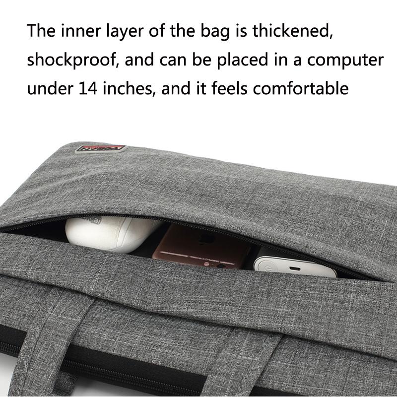Waterproof Casual Laptop Bag For Business - 14 Inch Dark Gray-1915196687673069572