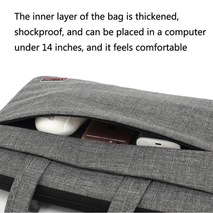 Waterproof Casual Laptop Bag For Business - 14 Inch Dark Gray-1915196687673069572
