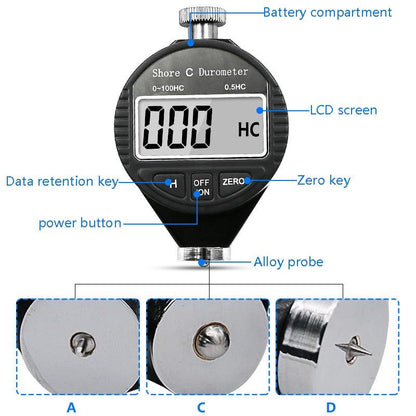 Digital Tire Hardness Meter - Plastic & Rubber-1915197956584247299