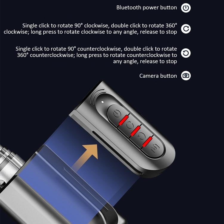 Smart Anti-Shake Selfie Stick With Bluetooth Remote-1915196951264104452