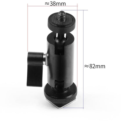 Universal Dual Ballhead Cold Shoe Mount For Action Cameras-1915198293000982530