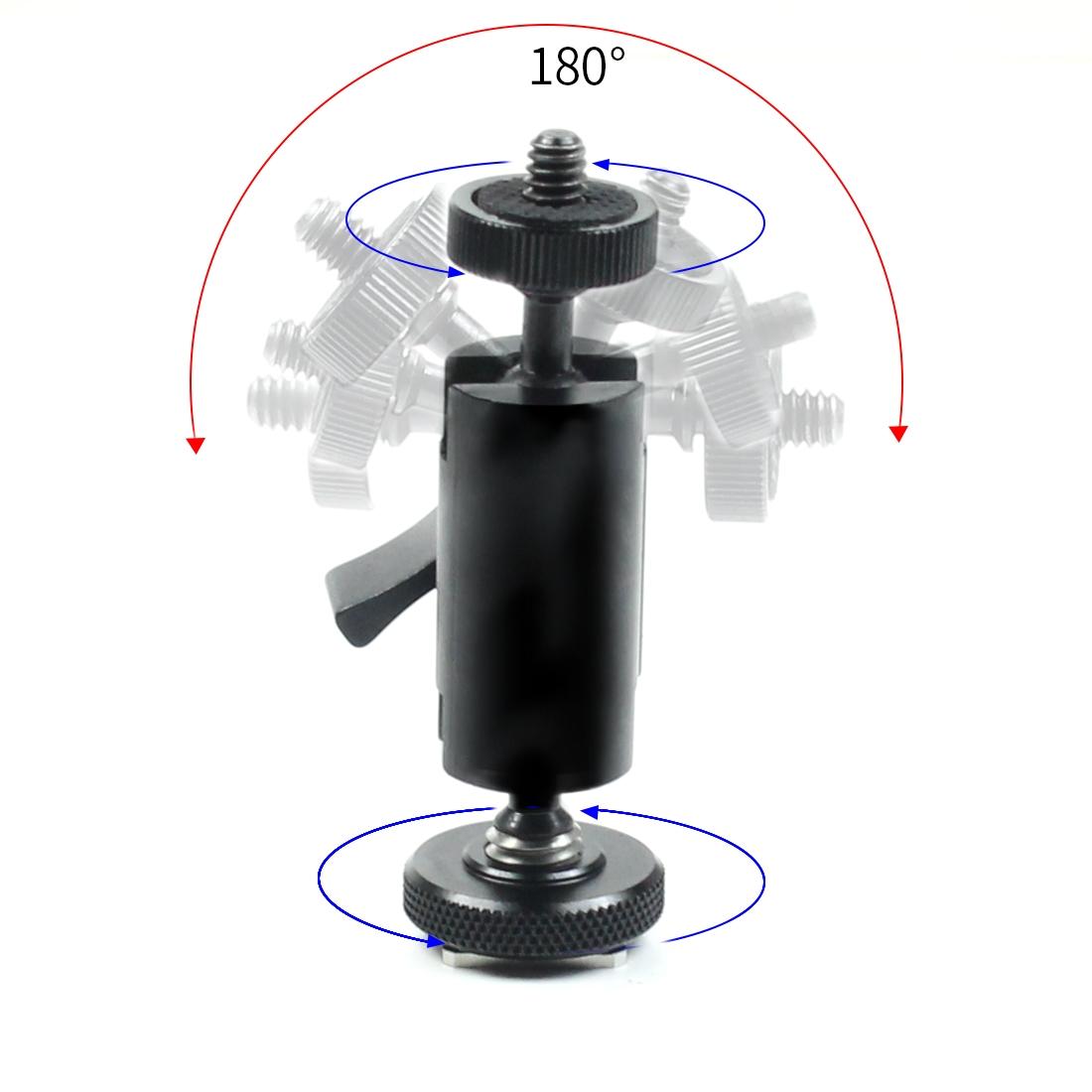 Universal Dual Ballhead Cold Shoe Mount For Action Cameras-1915198293000982531