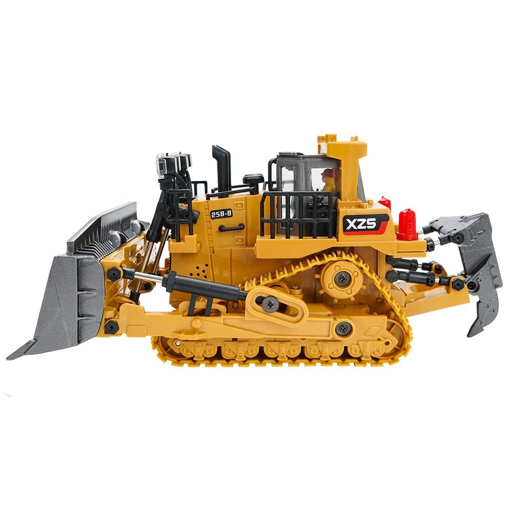 9-Channel Remote Control Bulldozer Toy With Alloy Excavator-1969996405854572546