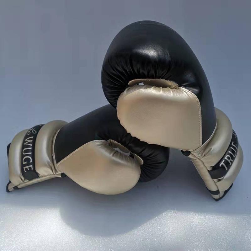 Half Finger Boxing Gloves For Sanda And Free Fighting - Black / Gold-1915196893147828225