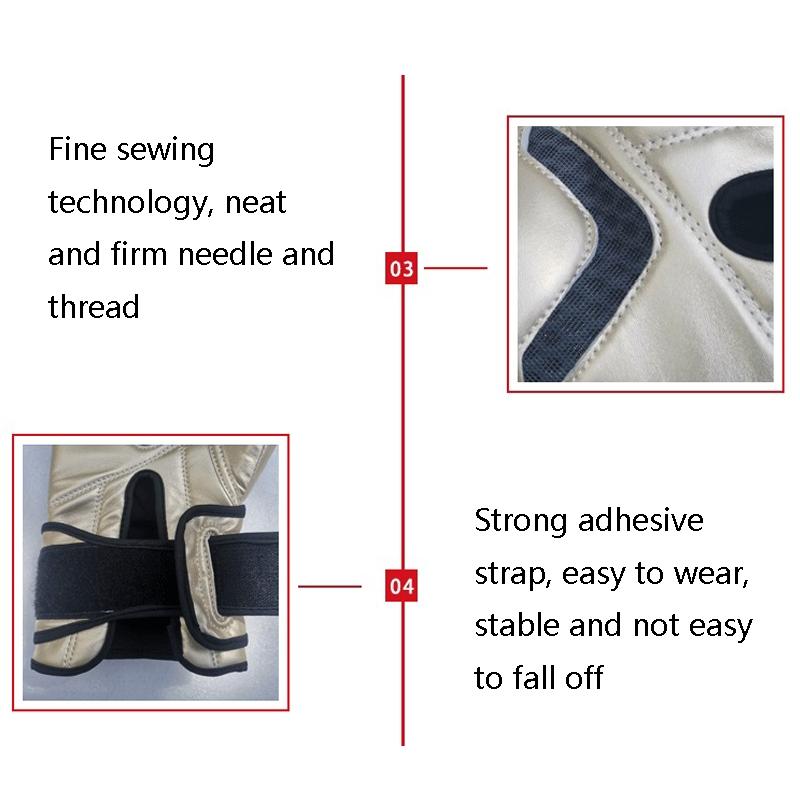 Half Finger Boxing Gloves For Sanda And Free Fighting - Black / Gold-1915196893147828228