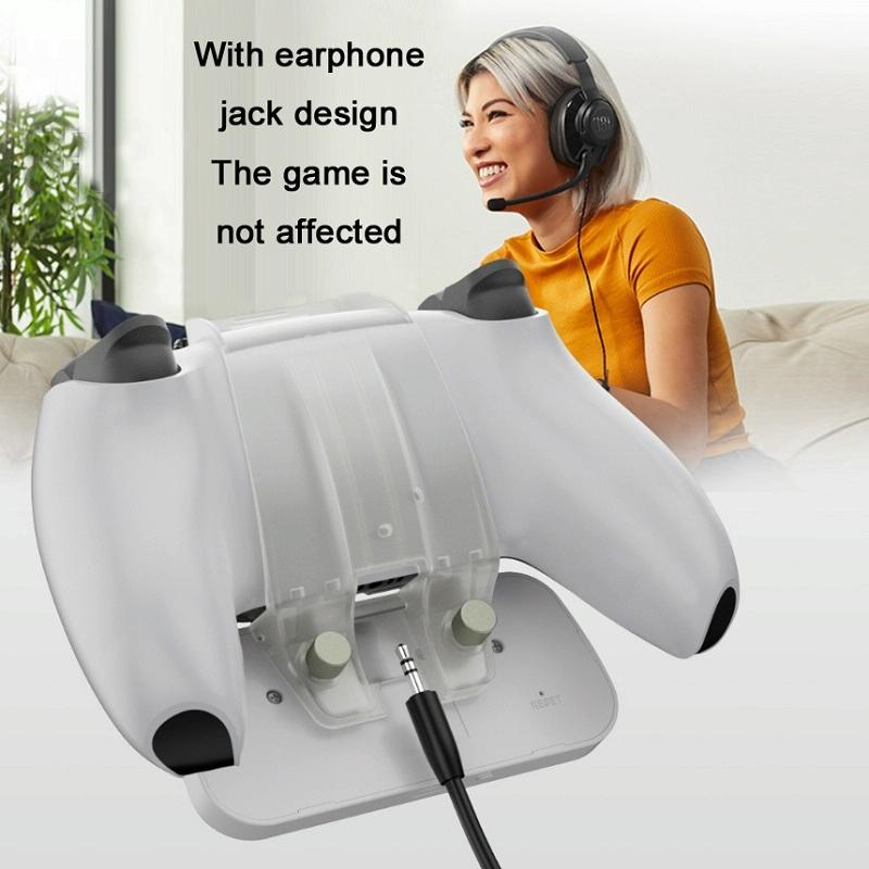 Wireless Bluetooth Gamepad With Headphone Jack For Ps5 - White-1915196818136895493