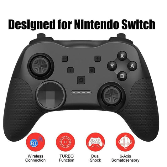 Wireless Bluetooth Game Console Handle For Nintendo Switch With Vibrating Gyroscope - Black-1915196913448259585