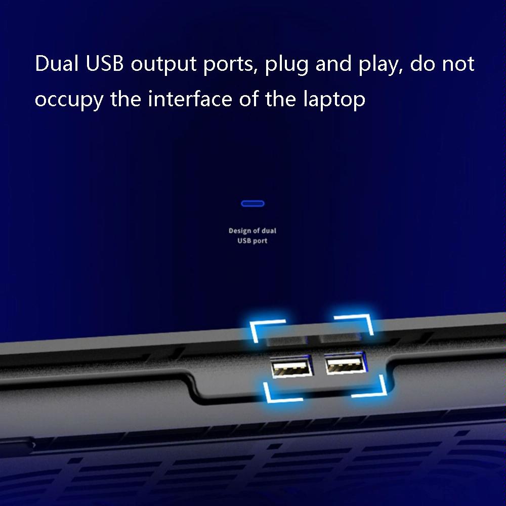 Sea Blue Dual Fan Laptop Cooling Stand - Adjustable-1964932275477024773