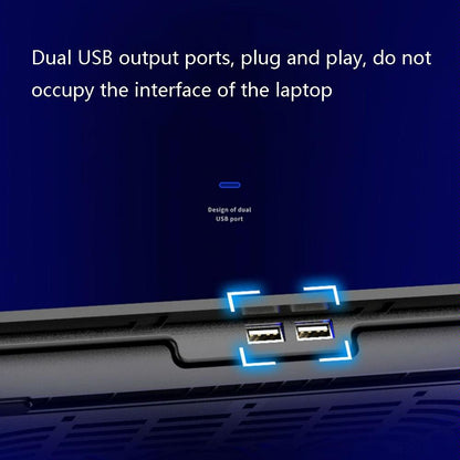 Sea Blue Dual Fan Laptop Cooling Stand - Adjustable-1964932275477024773