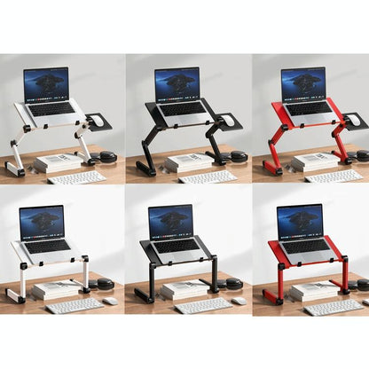 Portable Folding Laptop Desk With Height Adjustment And Storage-1964932333387780098
