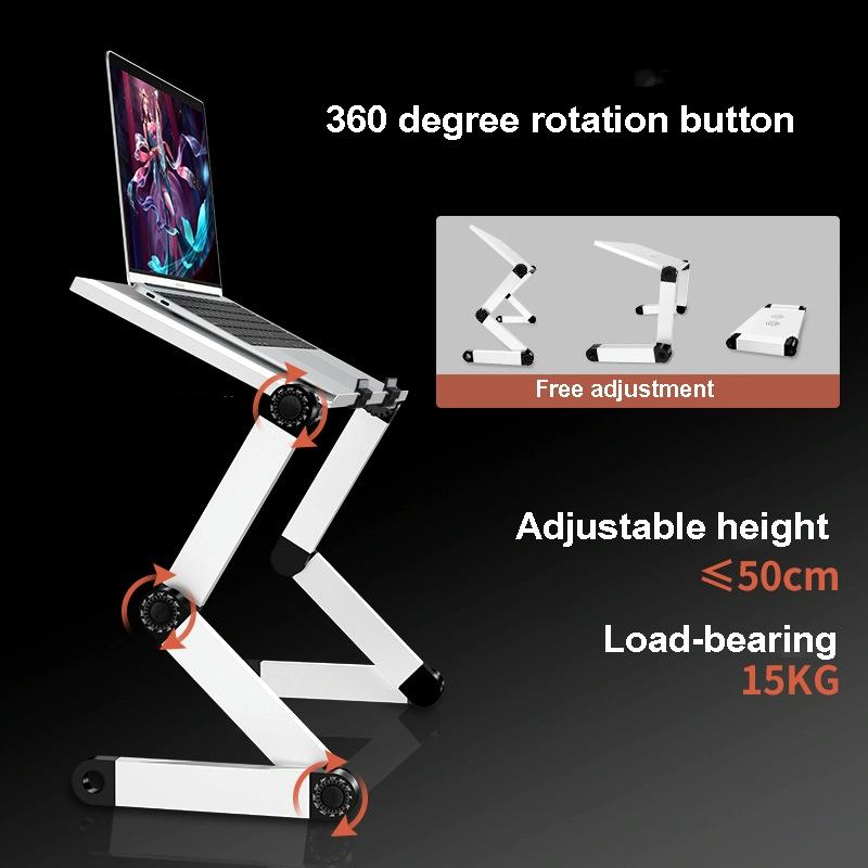 Portable Folding Laptop Desk With Height Adjustment And Storage-1964932333387780101