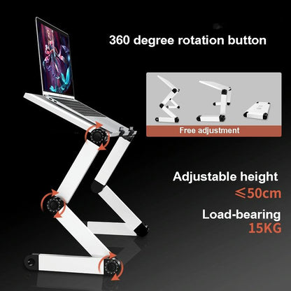 Portable Folding Laptop Desk With Height Adjustment And Storage-1964932333387780101