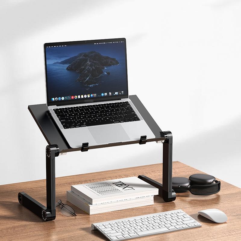 Portable Folding Laptop Desk With Adjustable Height And Storage-1964932274931765255