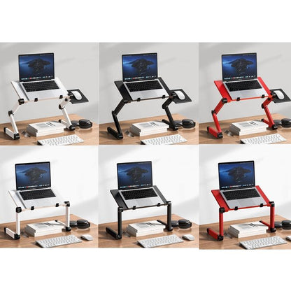 Portable Folding Laptop Desk With Adjustable Height And Storage-1964932274931765250