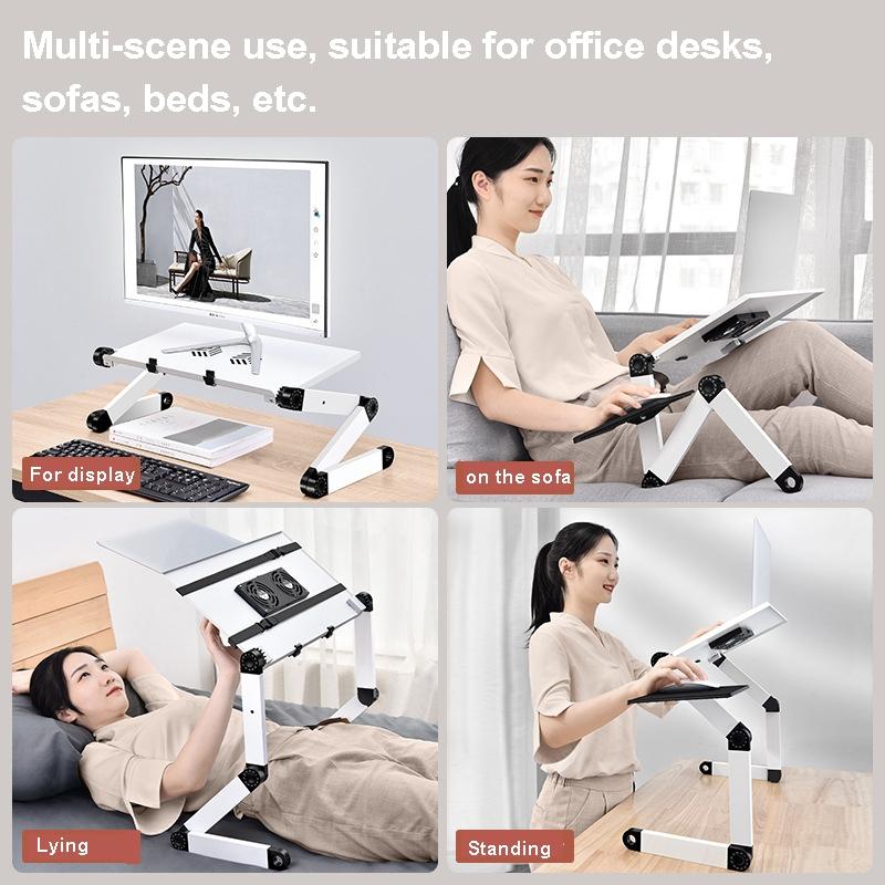 Portable Folding Laptop Desk With Adjustable Height And Storage-1964932274931765254