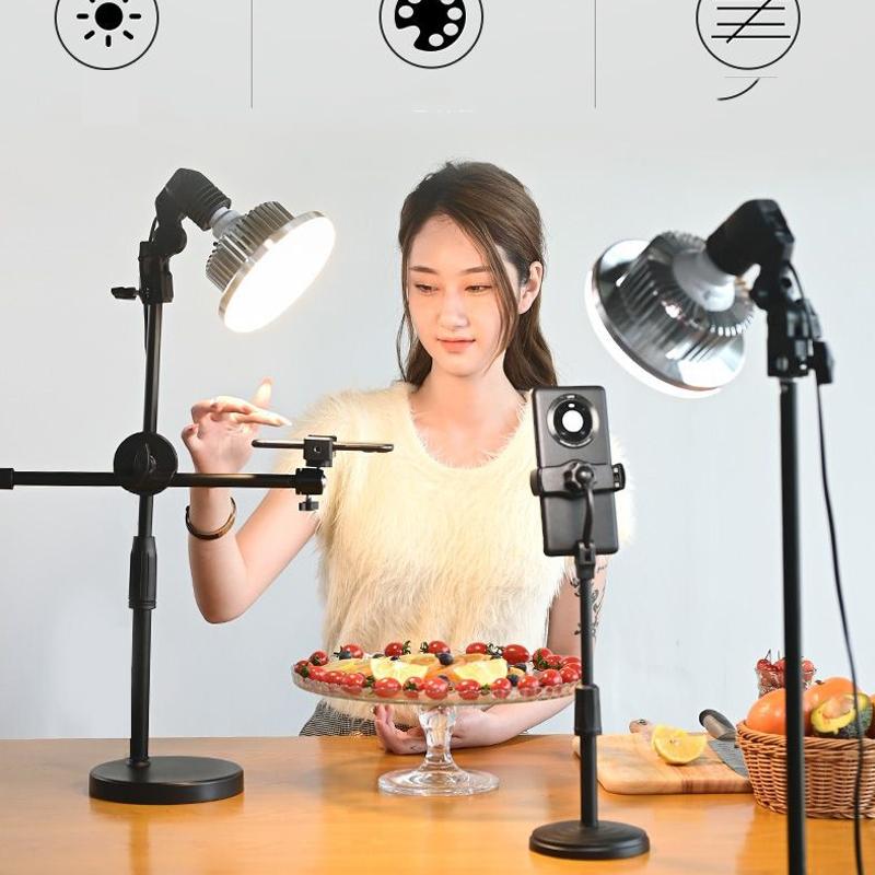 700W Mushroom Lamp & Stand For Mobile Phone Photography-1915197023557128195