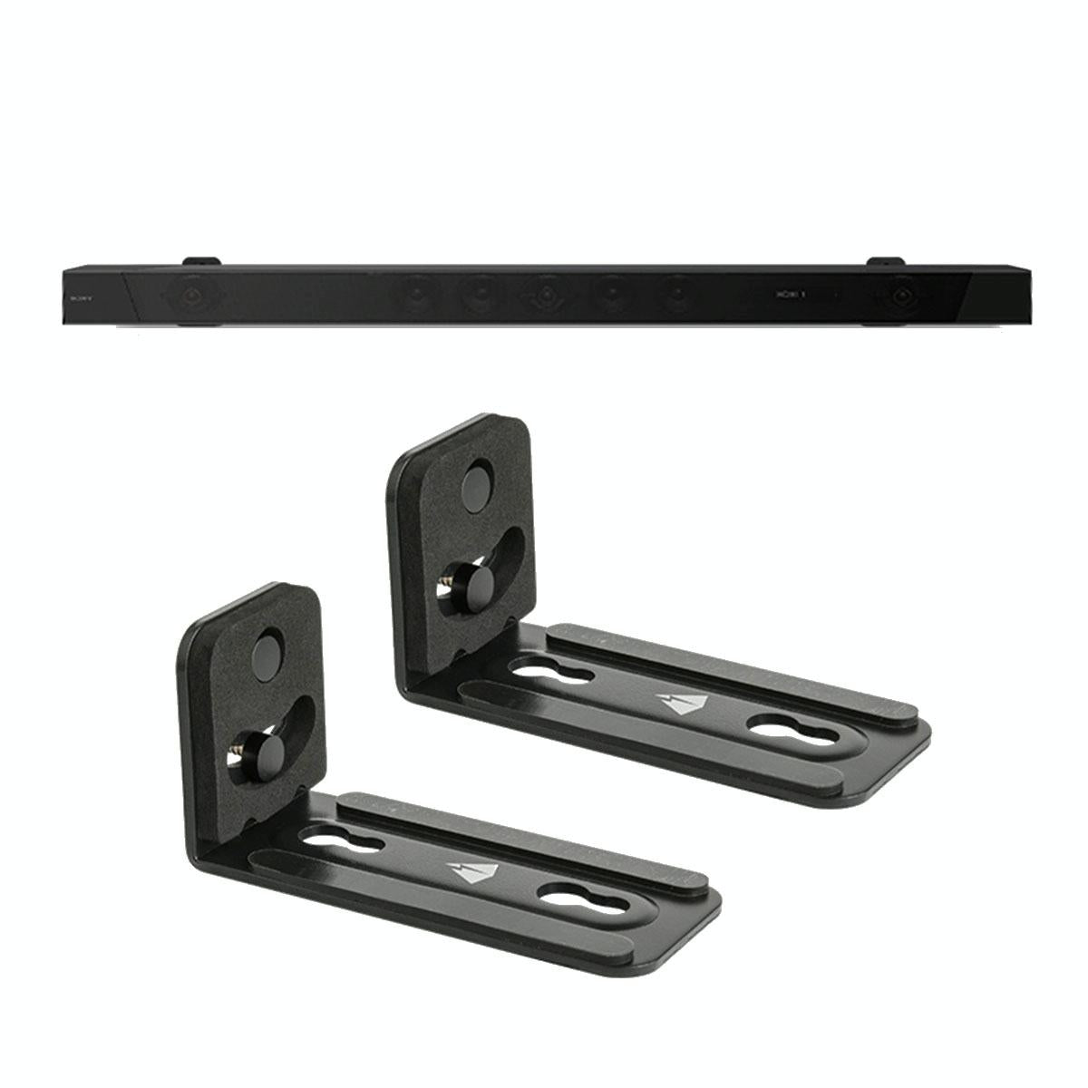 Non-Slip Wall Bracket For Long Strip Speakers - Black-1915196902639538183