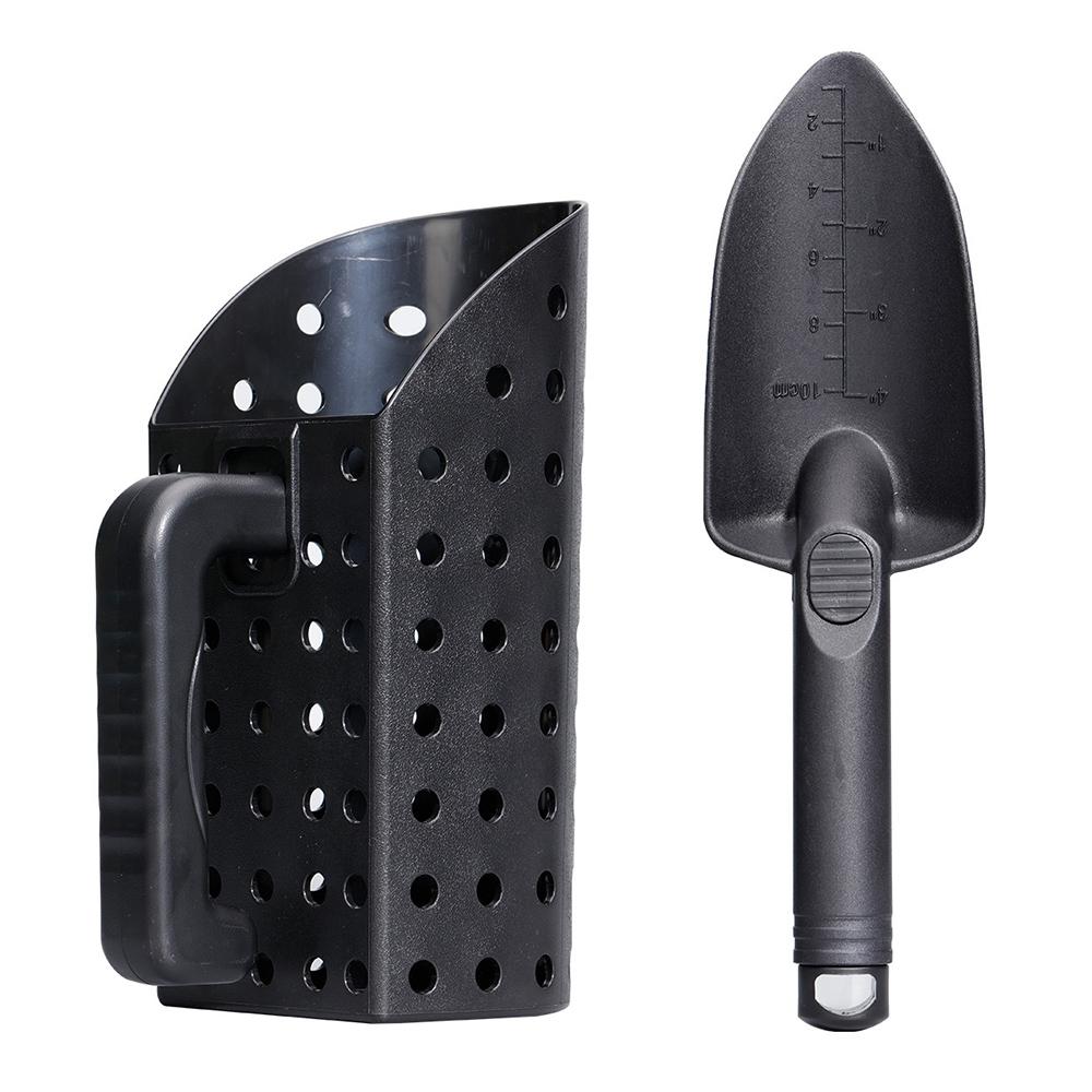 Black Metal Detector Scoop And Shovel Set For Digging-1922443426377371649
