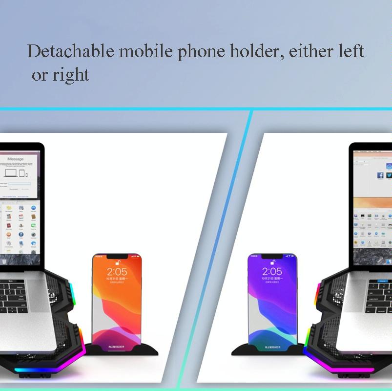 Usb Fan Stand With Phone Holder And Rgb Blue-1915198146816905221