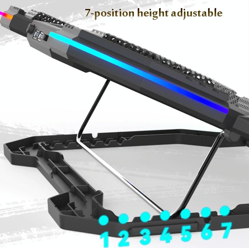Usb Fan Stand With Phone Holder And Rgb Blue-1915198146816905223