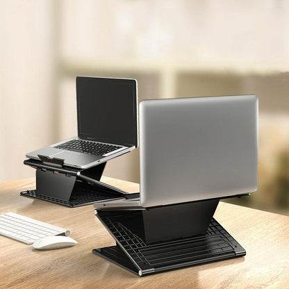 Portable Laptop Stand - Adjustable Height Foldable Heat Dissipation - Elegant Black-1964932180723503110