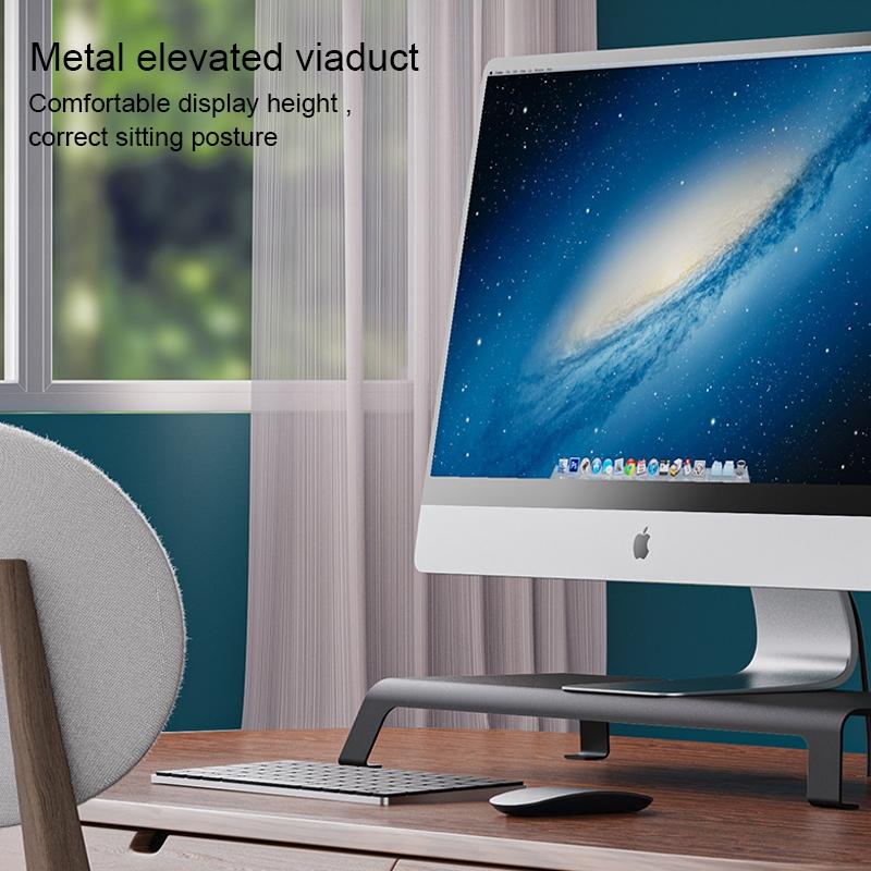 White Monitor Riser Bracket - Space-Saving-1964932167163318278