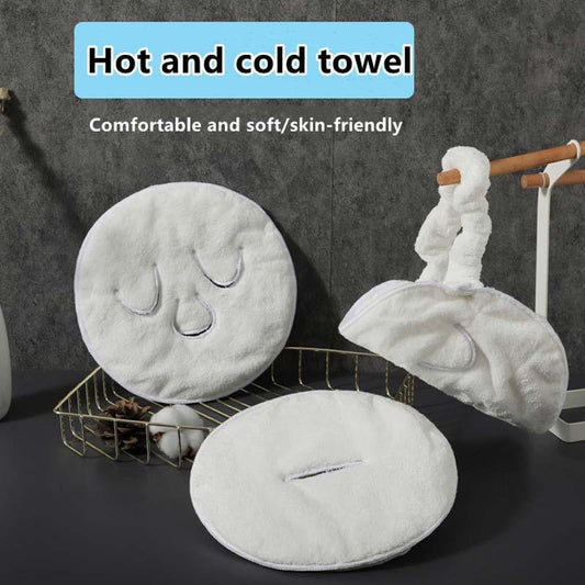 Facial Towel Face Mask With Hot And Cold Compress - Single Hole Straps-1915198123249111041