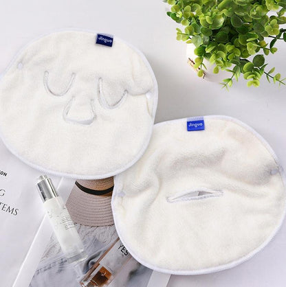 Facial Towel Face Mask With Hot And Cold Compress - Single Hole Straps-1915198123249111046