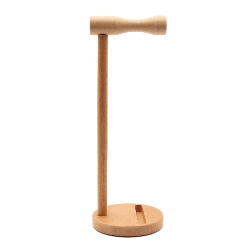 Solid Wood Desktop Headset Display Stand - Elegant Design-1915198101992378368