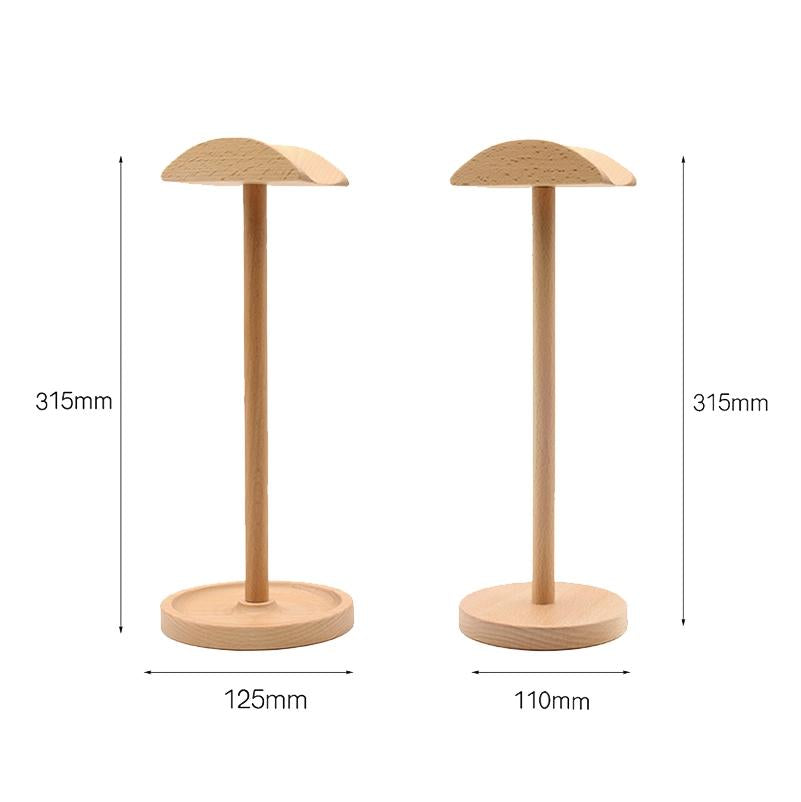 Solid Wood Desktop Headset Display Stand - Elegant Design-1915198101992378370