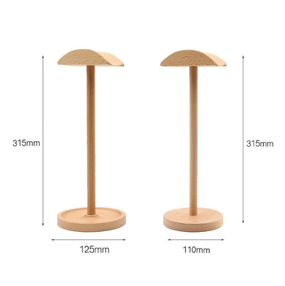 Solid Wood Desktop Headset Display Stand - Elegant Design-1915198101992378370