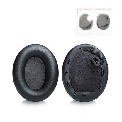 2 Leather Headset Earmuffs For Sony 1000Xm4 With Snap - Black-1964932349640708096