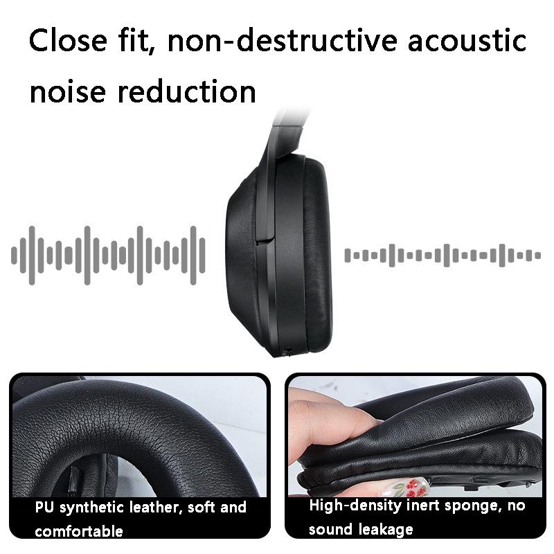 2 Leather Headset Earmuffs For Sony 1000Xm4 With Snap - Black-1964932349640708099