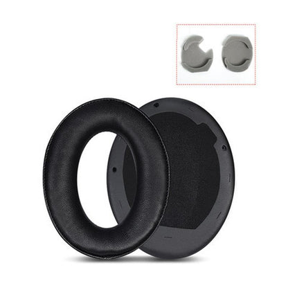 2 Leather Headset Earmuffs For Sony 1000Xm4 - Black Protein Skin No Snap-1915197992323911686