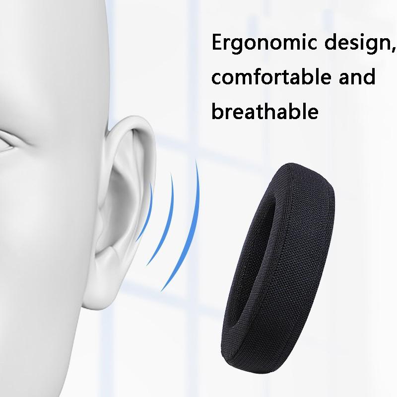 2-Pack Philips Shp9500 Headset Earmuffs - Black Mesh-1915196931198554115