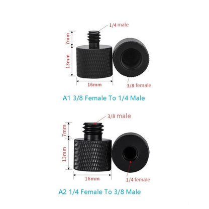 10-Piece Screw Adapter 3 / 8 Female To 1 / 4 Male - Black-1915198317164367874