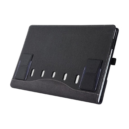 13.3 Inch Multifunctional Leather Laptop Case With Stand - Black-1915198253645828100