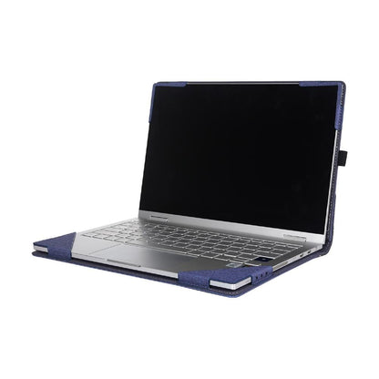 13.3 Inch Multifunctional Leather Laptop Case With Stand - Blue-1915198084539879425