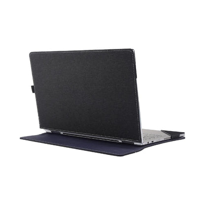 15.6 Inch Multifunctional Laptop Case With Stand - Black Pu Leather-1915197945309958146