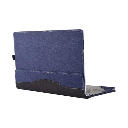 15.6 Inch Multifunctional Laptop Case With Stand - Blue Pu Leather-1915197784328376323