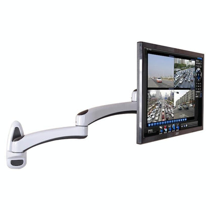 White Dual-Section Telescopic Monitor Stand - Wall-Mounted-1964932206040322048