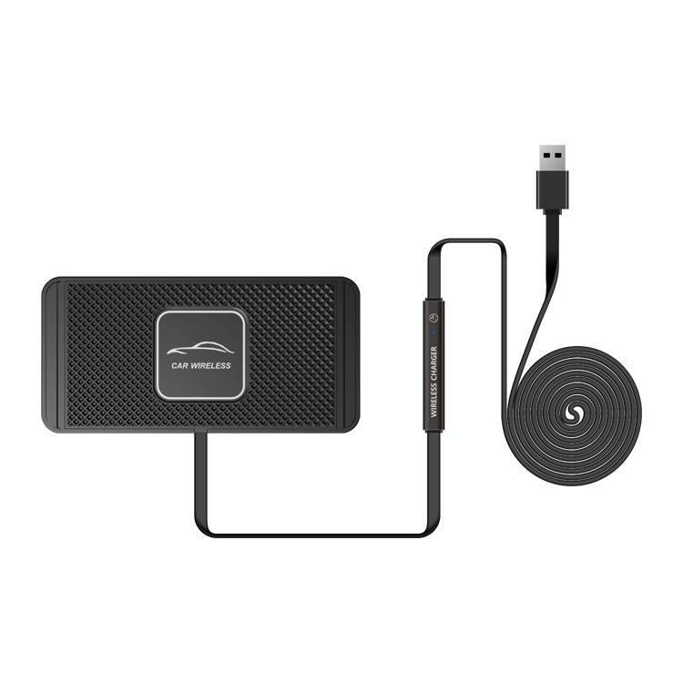 15W Car Wireless Charger With Anti-Skid Mats And 1M Usb Cable - Black-1915196927272685575
