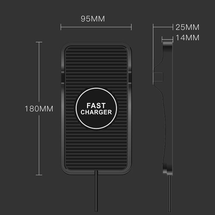 2-In-1 Non-Slip Wireless Charger For C7 Car Navigation - Black-1915196967961628674