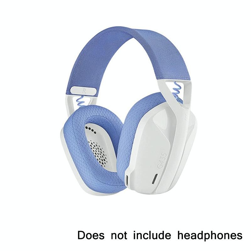 Blue Sponge Headrest Pads For Logitech G435 - Set Of 2-1915197608146636804